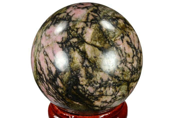 Polished Rhodonite Sphere - India #116167